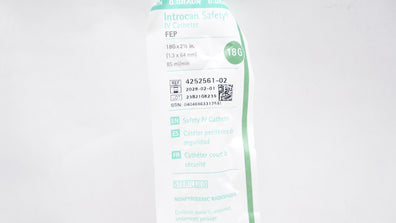 Braun 4252561-02 Introcan Safety IV Cath. 18G x 2-1/2 inch 85ml/min